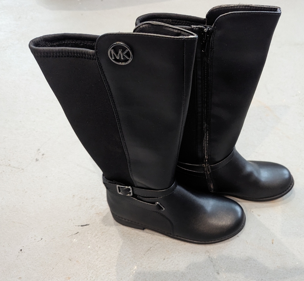 Michael Kors girls cypress black boots size 4